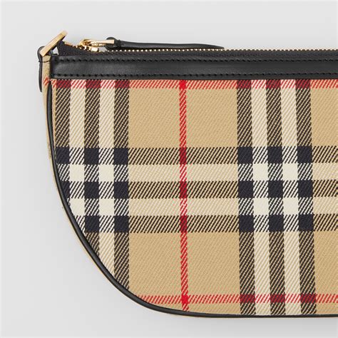 burberry vintage check cotton olympia pouch|BURBERRY Vintage Check Calfskin Olympia Slim Pouch.